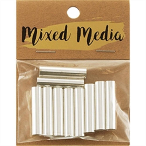 AussieSuperStore Jewellery Making Supplies Mixed Media Metal Tube Long 30mmx7mm (in 2 colours) Mixed Media Metal Tube Long 30mmx7mm (in 2 colours) | Jewellery Making Findings | Jewellery Making Supplies